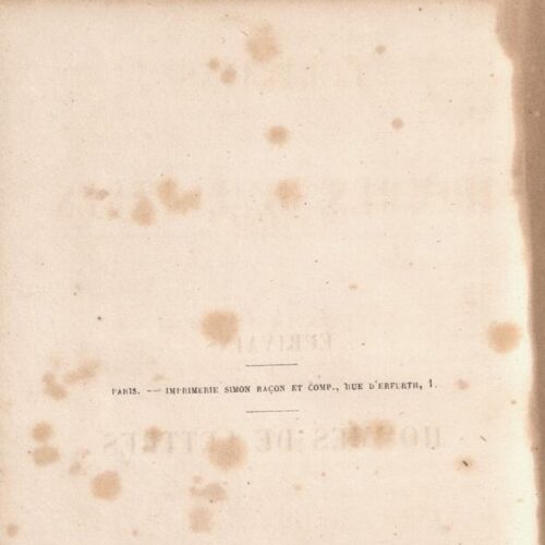 18 x 11 cm; 8 s.p. + 392 p. + 4 s.p., l. 1 illegible handwritten note on verso, l. 2 bookplate CPC on recto, l. 3 half-title 